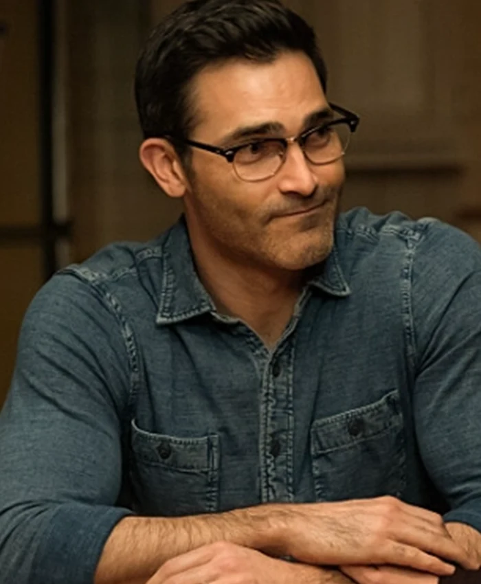 Clark Kent Superman and Lois S04 Blue Denim Shirt Clark Kent Superman and Lois S04 Blue Denim Shirt