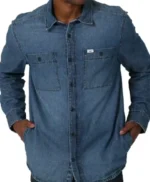 Clark Kent Superman and Lois S04 Blue Denim Shirt