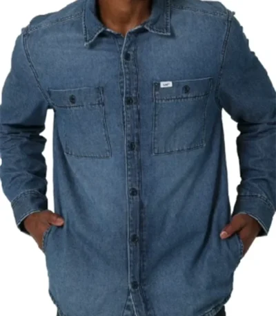 Clark Kent Superman and Lois S04 Blue Denim Shirt