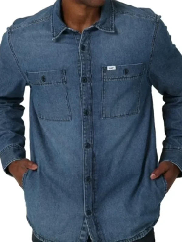 Clark Kent Superman and Lois S04 Blue Denim Shirt