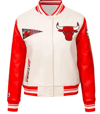 Classic Retro Rib Chicago Bulls Varsity Jacket