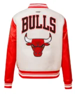 Classic Retro Rib Chicago Bulls Varsity Jacket