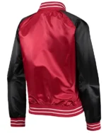 Classics Chicago Bulls Hardwood Red And Black Satin Jacket
