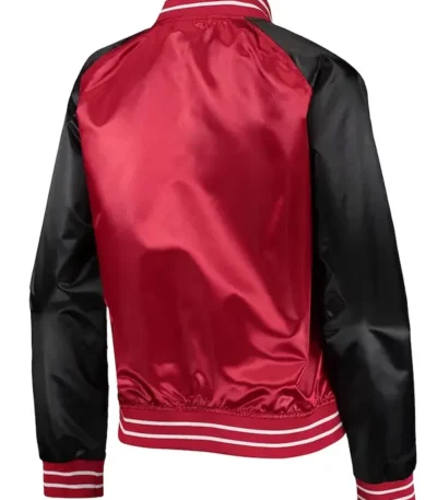 Classics Chicago Bulls Hardwood Red And Black Satin Jacket
