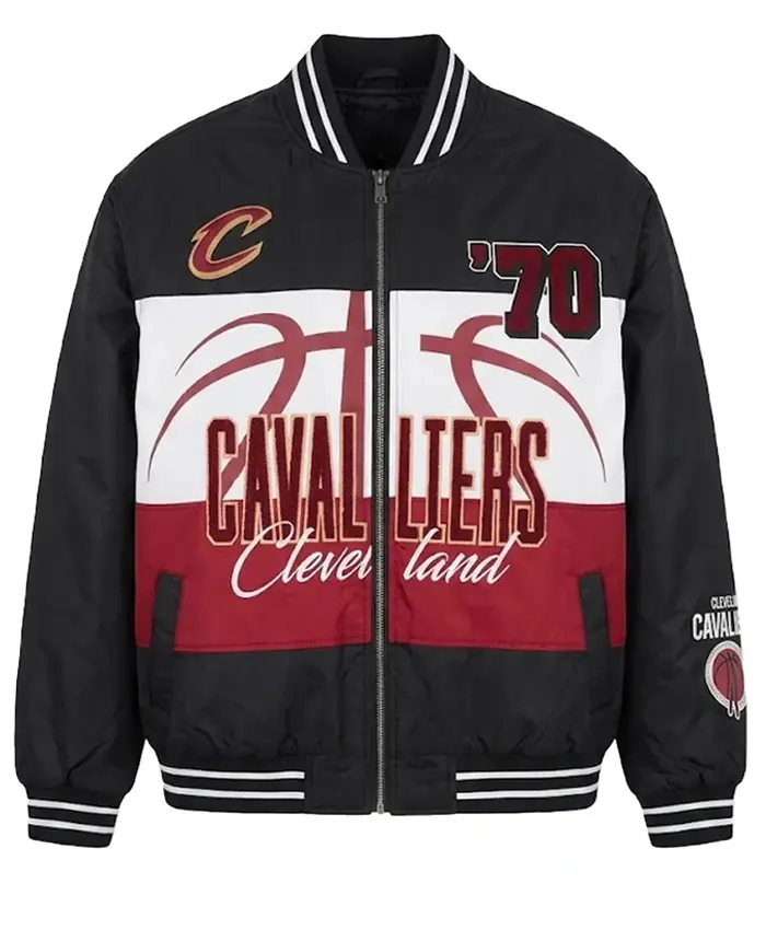 Cleveland Cavaliers Twill Black Bomber Jacket Cleveland Cavaliers Twill Black Bomber Jacket