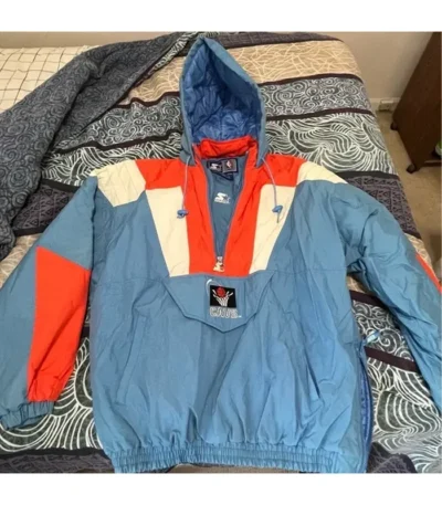 Cleveland Cavs Starter Jacket Windbreaker Blue Orange And White