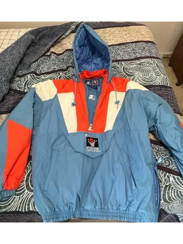 Cleveland Cavs Starter Jacket Windbreaker Blue Orange And White