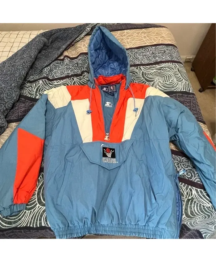 Cleveland Cavs Starter Jacket Windbreaker Blue Orange And White Cleveland Cavs Starter Jacket Windbreaker Blue Orange And White