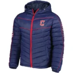 Cleveland Guardians Navy Soft Down Touch Hoodie Jacket