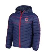 Cleveland Guardians Navy Soft Down Touch Hoodie Jacket