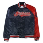 Cleveland Guardians Navy and Red Satin Jacket