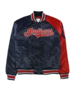 Cleveland Guardians Navy and Red Satin Jacket