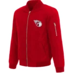 Cleveland Guardians Nylon Red Bomber Jacket