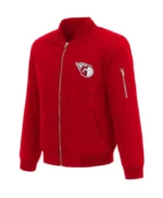 Cleveland Guardians Nylon Red Bomber Jacket