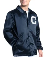 Cleveland Guardians Point Man Coaches Navy Jacket