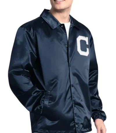 Cleveland Guardians Point Man Coaches Navy Jacket