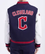 Cleveland Guardians Retro Classic Rib Navy Varsity Jacket