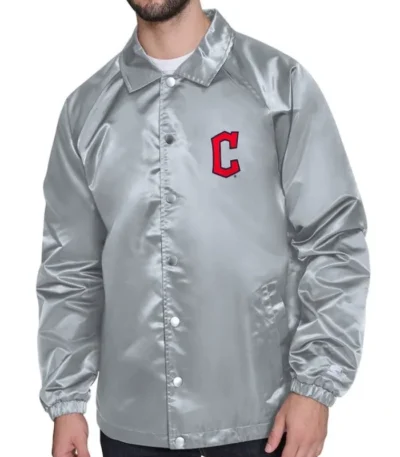 Cleveland Guardians Retro Logo Coaches Jacket