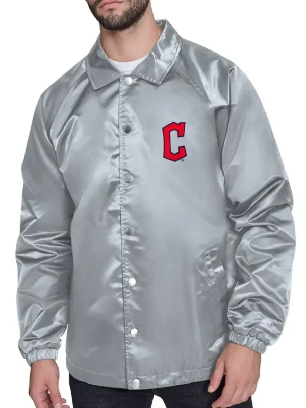 Cleveland Guardians Retro Logo Coaches Jacket