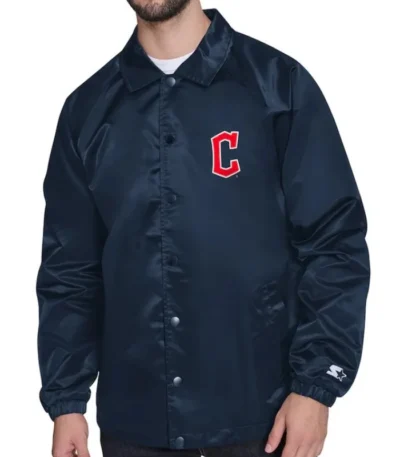Cleveland Guardians Retro Logo Coaches Jacket
