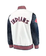 The Legend Cleveland Guardians White and Navy Satin Jacket