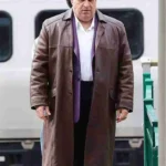 Colin Farrell The Penguin 2024 Brown Leather Coat