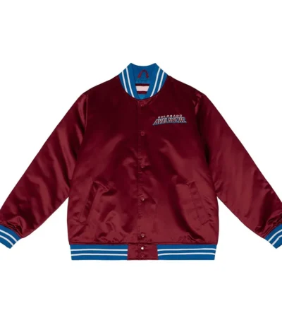 Colorado Avalanche Maroon Heavyweight Satin Jacket