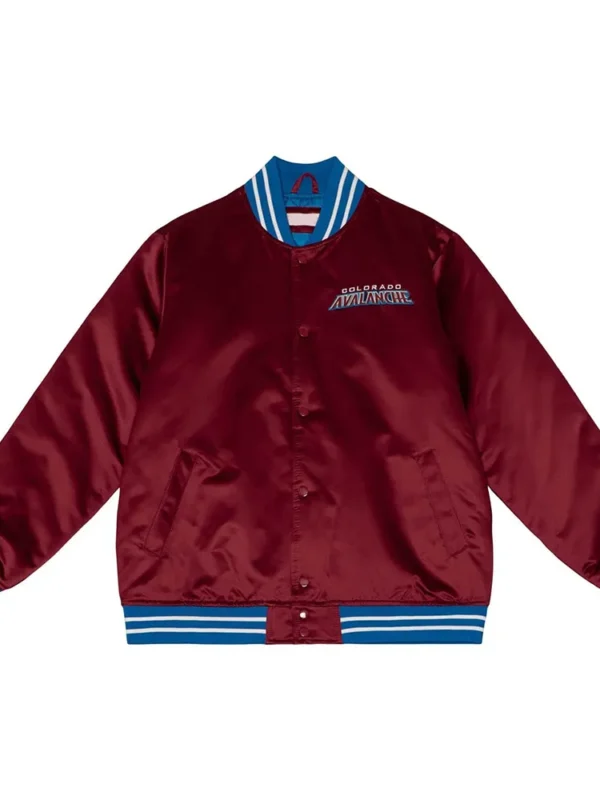 Colorado Avalanche Maroon Heavyweight Satin Jacket