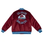 Colorado Avalanche Maroon Heavyweight Satin Jacket