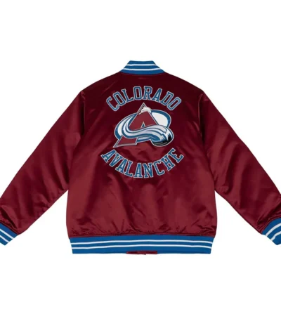 Colorado Avalanche Maroon Heavyweight Satin Jacket