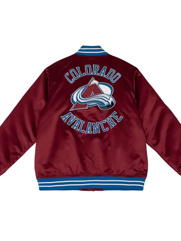 Colorado Avalanche Maroon Heavyweight Satin Jacket