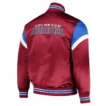 Colorado Avalanche Midweight Burgundy Satin Jacket