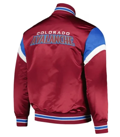 Colorado Avalanche Midweight Burgundy Satin Jacket
