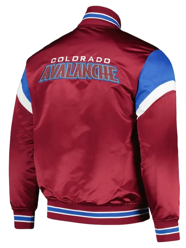 Colorado Avalanche Midweight Burgundy Satin Jacket