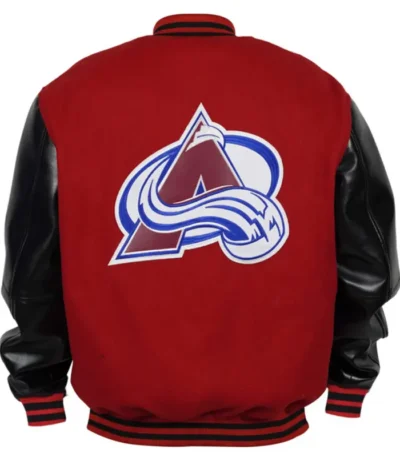 Colorado Avalanche Red And Black Varsity Jacket