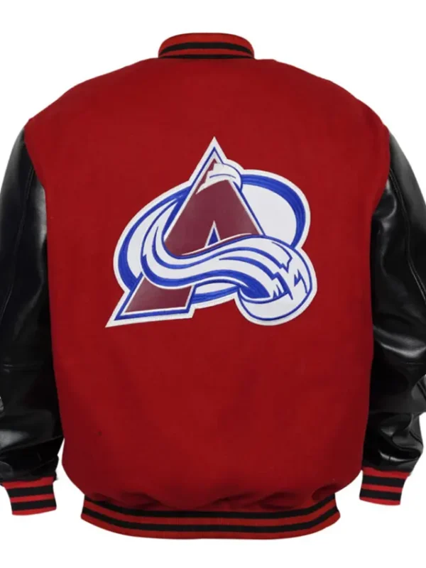 Colorado Avalanche Red And Black Varsity Jacket