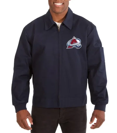 Colorado Avalanche Workwear Navy Cotton Jacket