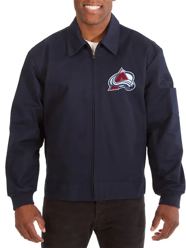 Colorado Avalanche Workwear Navy Cotton Jacket