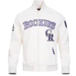 Colorado Rockies Current Logo Game Day Eggshell/Black Jacket