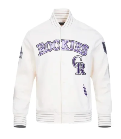 Colorado Rockies Current Logo Game Day Eggshell/Black Jacket