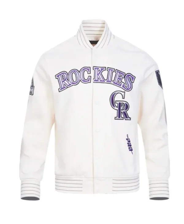 Colorado Rockies Current Logo Game Day Eggshell/Black Jacket