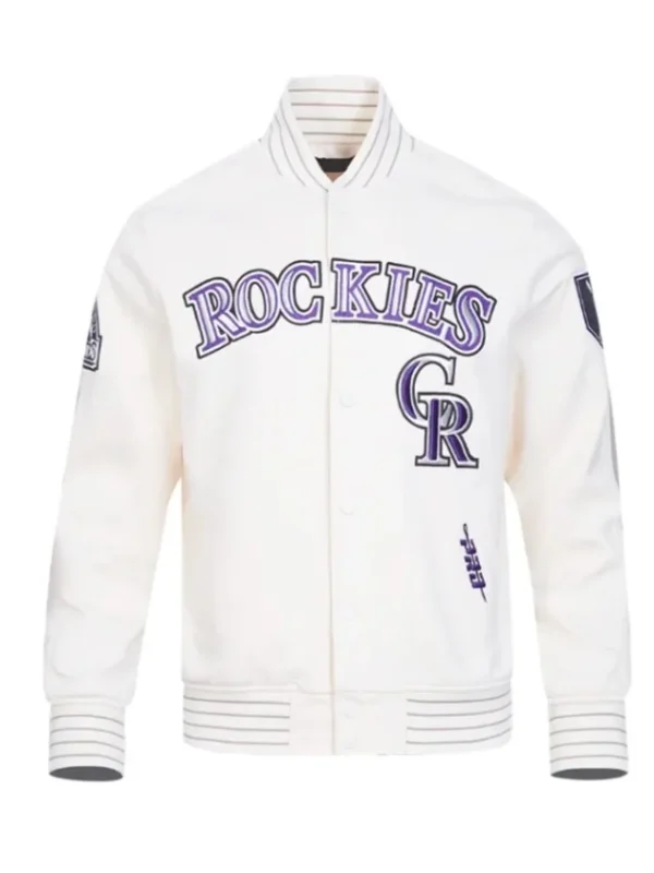 Colorado Rockies Current Logo Game Day Eggshell/Black Jacket