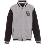 Colorado Rockies Gray and Black Varsity Wool Jacket