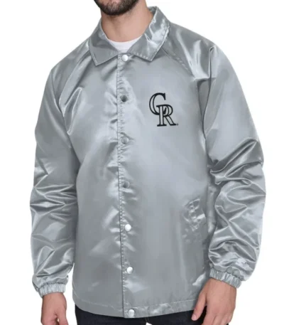 Colorado Rockies Retro Logo Coaches Jacket