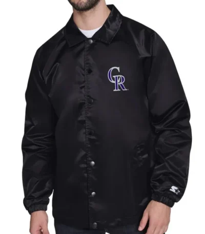 Colorado Rockies Retro Logo Coaches Jacket