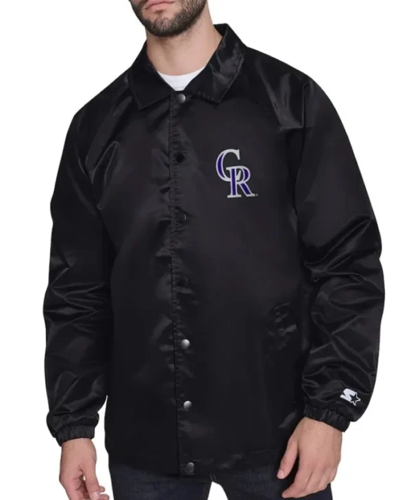 Colorado Rockies Retro Logo Coaches Jacket