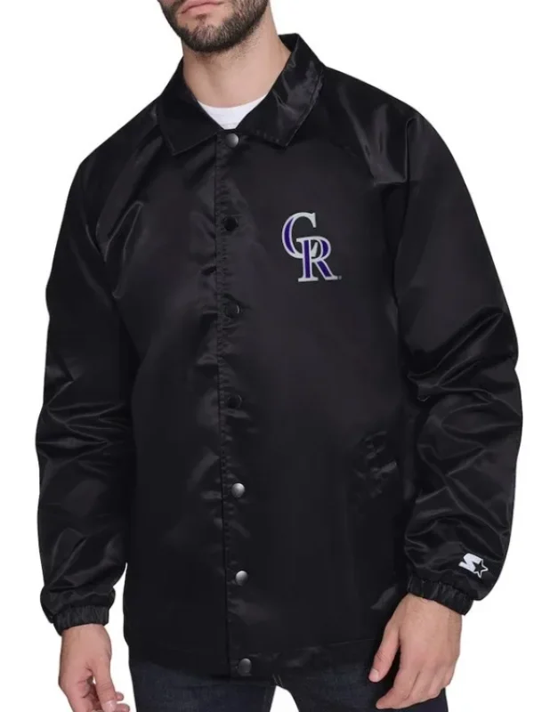 Colorado Rockies Retro Logo Coaches Jacket