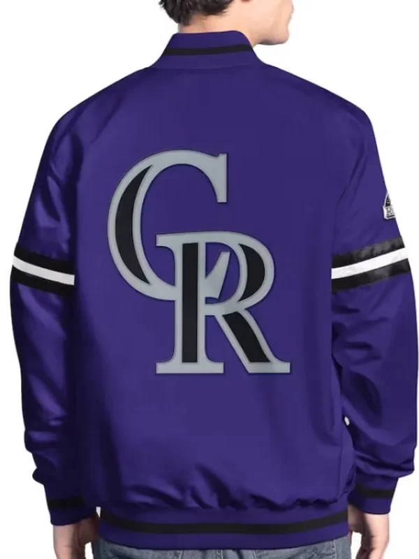 Scout Colorado Rockies Satin Varsity Jacket