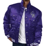 Colorado Rockies Silver Tab Trucker Purple Jacket
