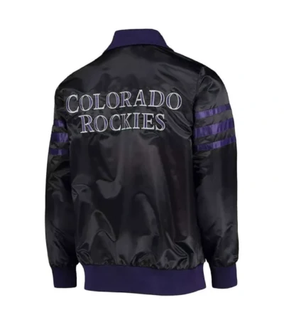 The Captain II Colorado Rockies Black Satin Jacket